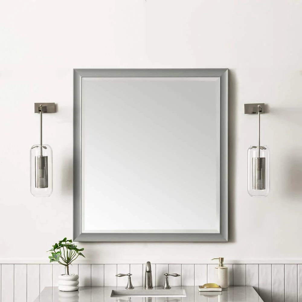 James Martin Vanities Glenbrook 36" x 40" Urban Gray Bathroom Vanity Mirror - Image 3