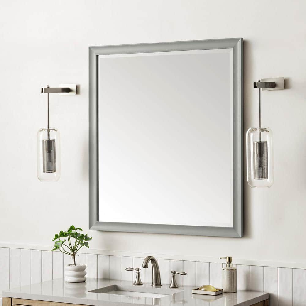 James Martin Vanities Glenbrook 36" x 40" Urban Gray Bathroom Vanity Mirror - Image 4