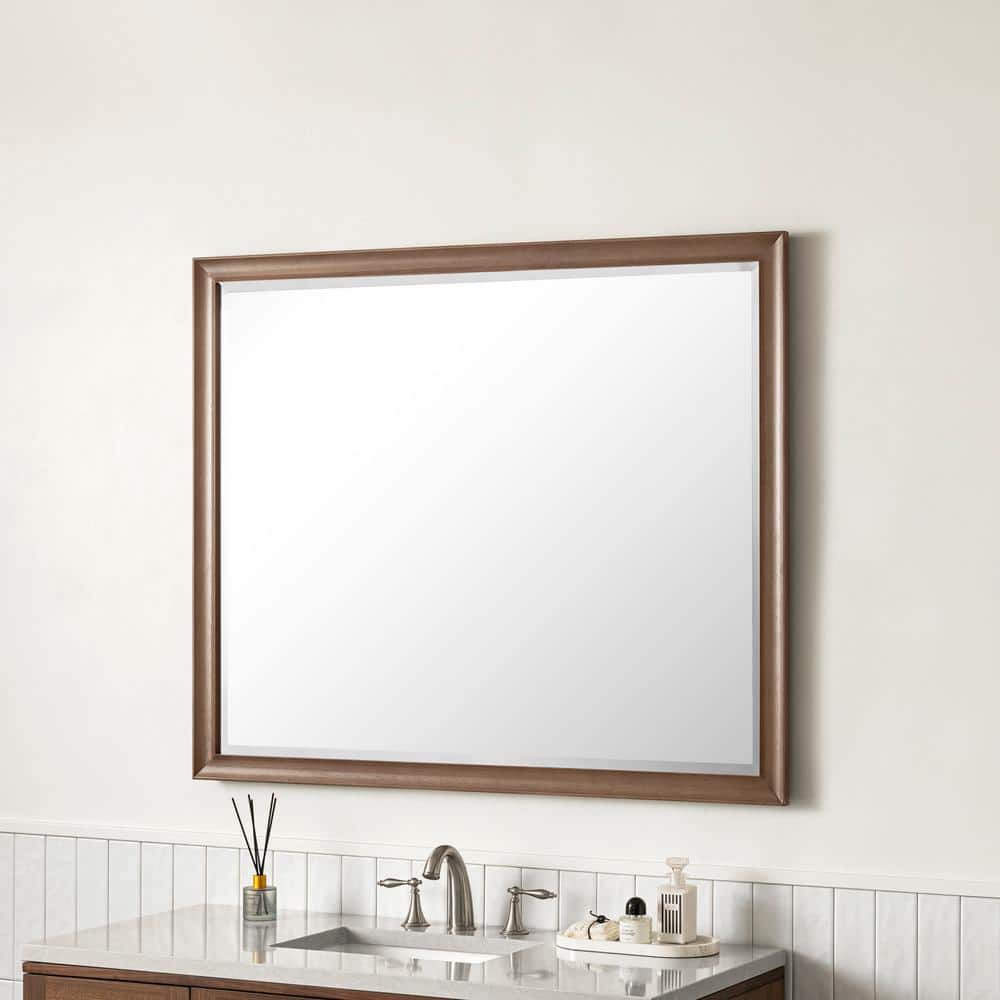 James Martin Vanities Glenbrook 48" White Wash Walnut Vanity Mirror - Image 4
