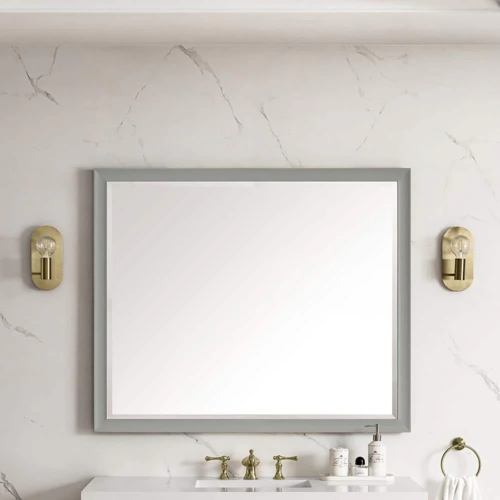 James Martin Vanities Glenbrook 48" x 40" Urban Gray Bathroom Vanity Mirror - Image 3