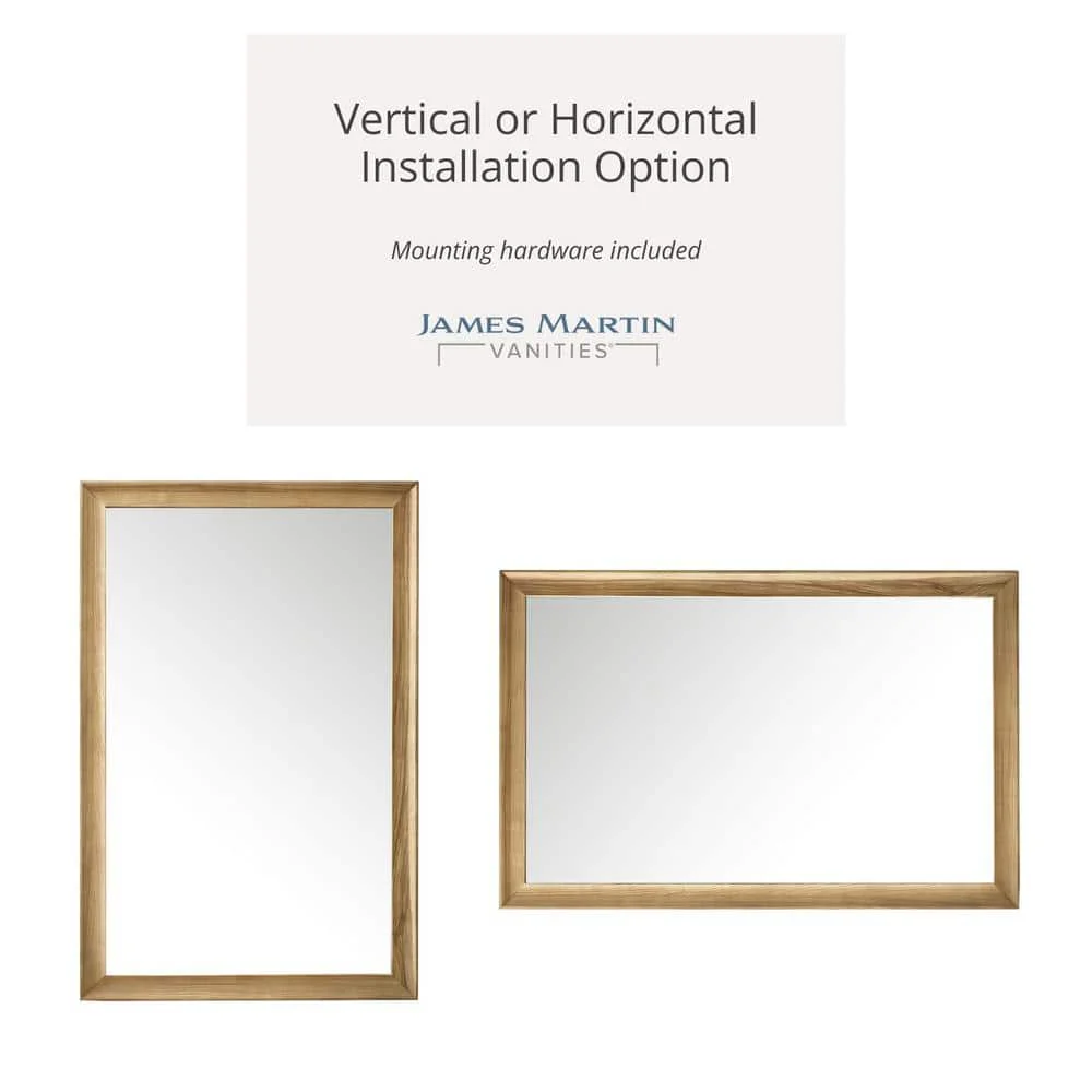 James Martin Vanities Glenbrooke 26" x 40" Bright White Bathroom Vanity Mirror - Image 9