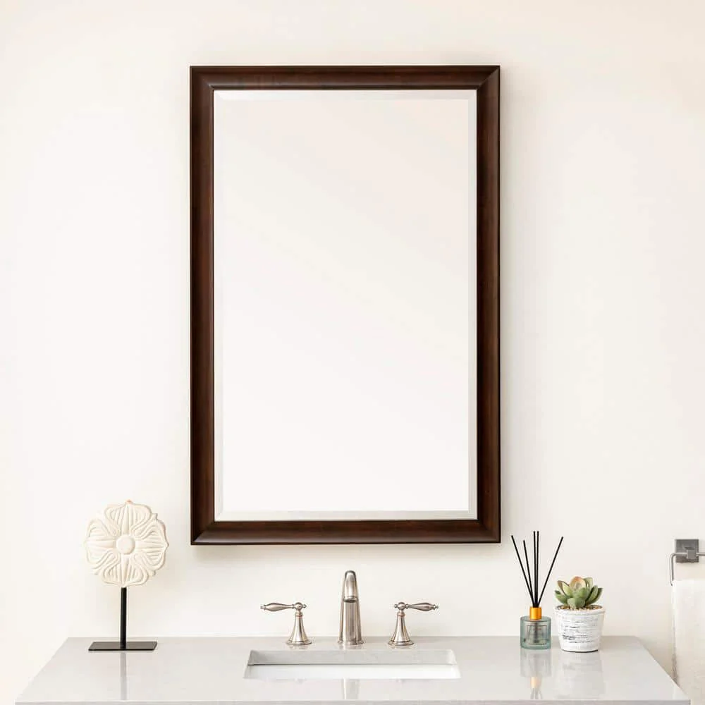 James Martin Vanities Glenbrooke 26" x 40" Burnished Mahogany Vanity Mirror - Image 3