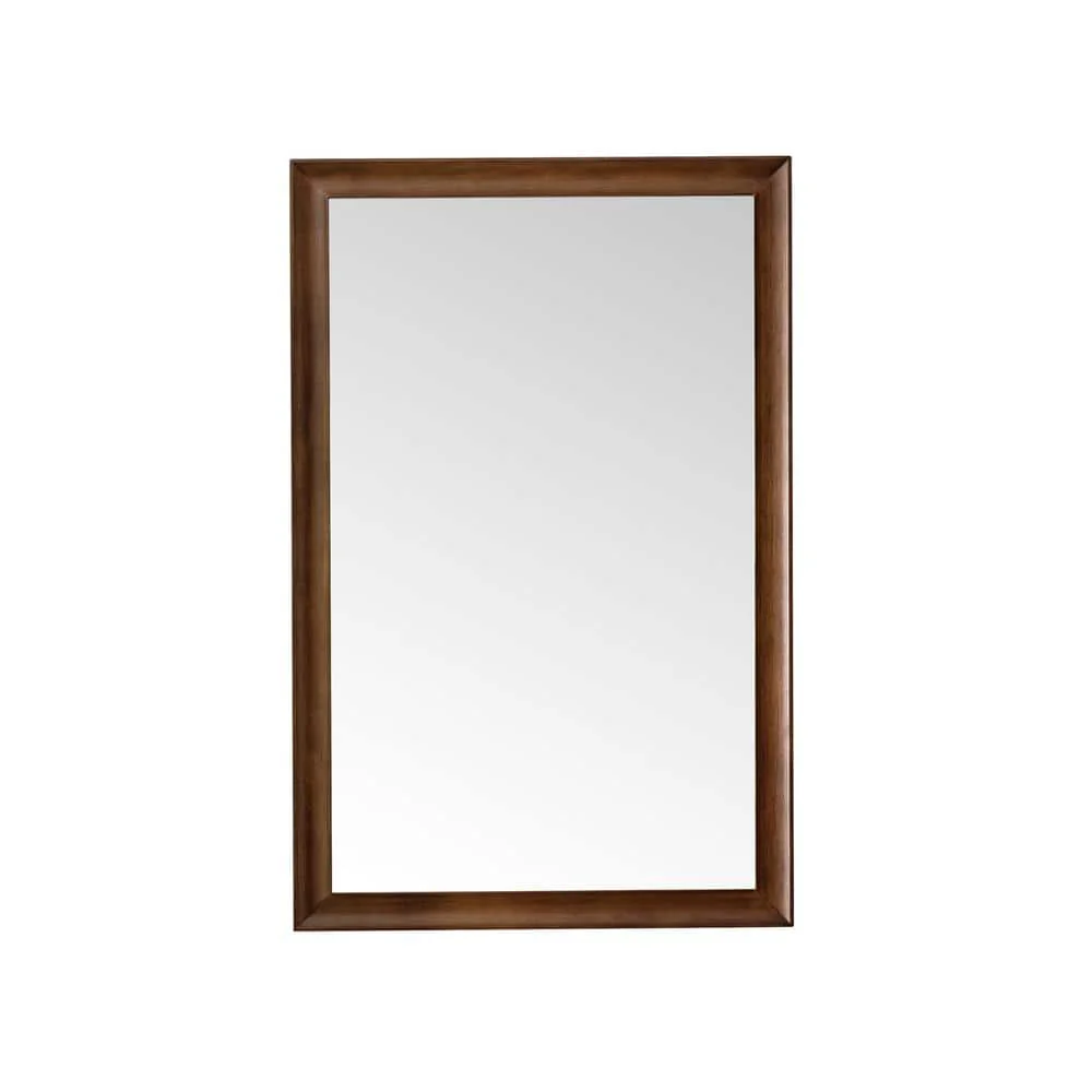 James Martin Vanities Glenbrooke 26" x 40" Mid-Century Walnut Vanity Mirror