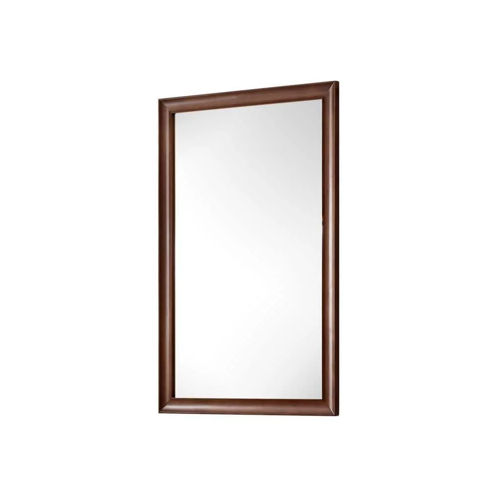 James Martin Vanities Glenbrooke 26" x 40" Mid-Century Walnut Vanity Mirror - Image 6