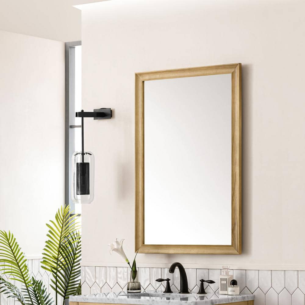 James Martin Vanities Glenbrooke 26" x 40" Rectangular Vanity Mirror in Light Natural Oak - Image 3