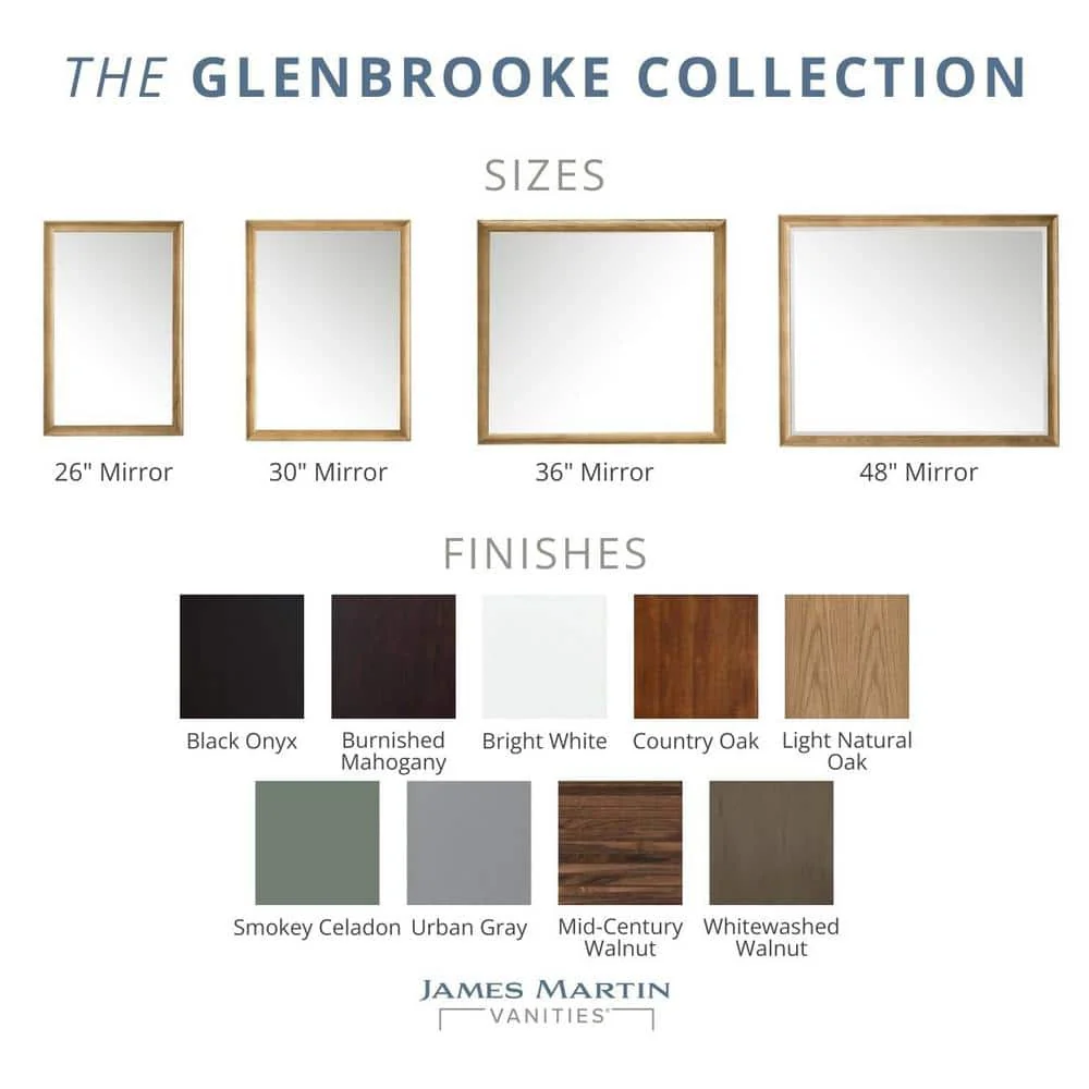 James Martin Vanities Glenbrooke 26" x 40" Rectangular Vanity Mirror in Light Natural Oak - Image 5