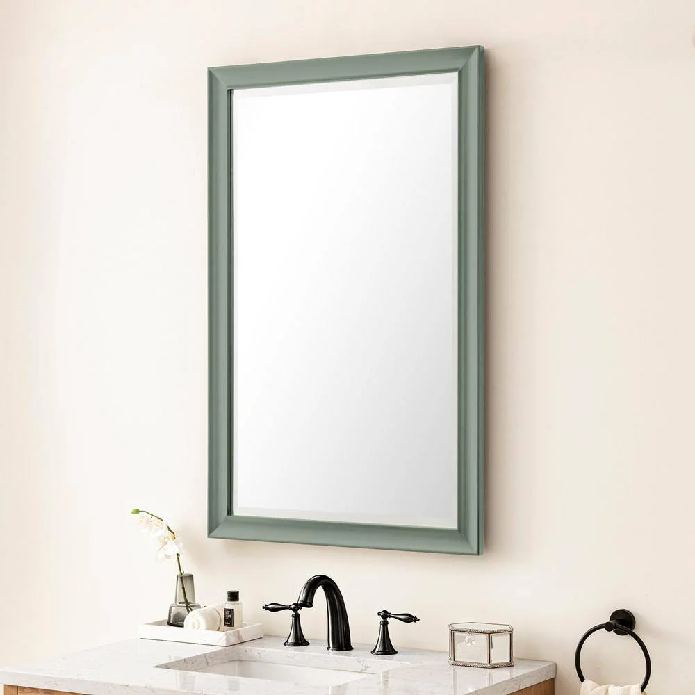 James Martin Vanities Glenbrooke 26" x 40" Rectangular Vanity Mirror in Smokey Celadon - Image 3
