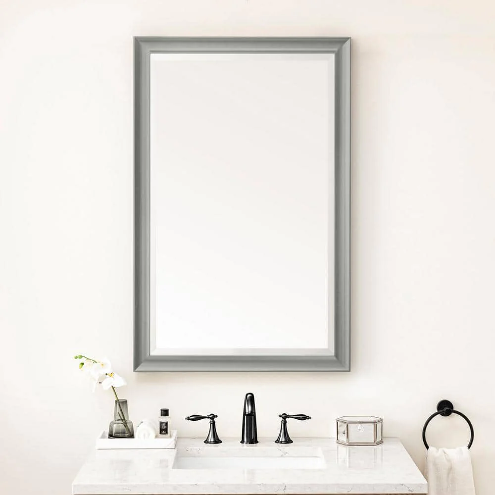 James Martin Vanities Glenbrooke 26" x 40" Urban Gray Bathroom Vanity Mirror - Image 2