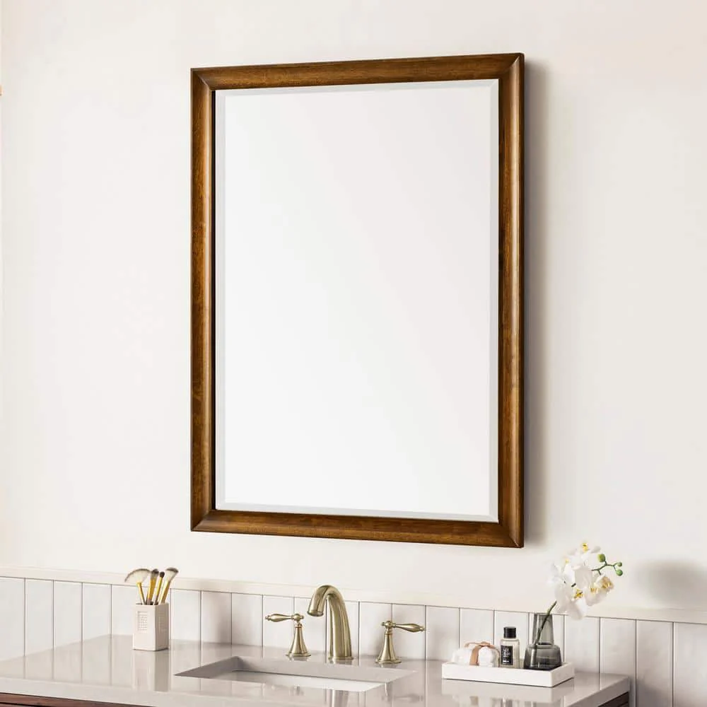 James Martin Vanities Glenbrooke 30" x 40" Rectangular Vanity Mirror in Country Oak - Image 3