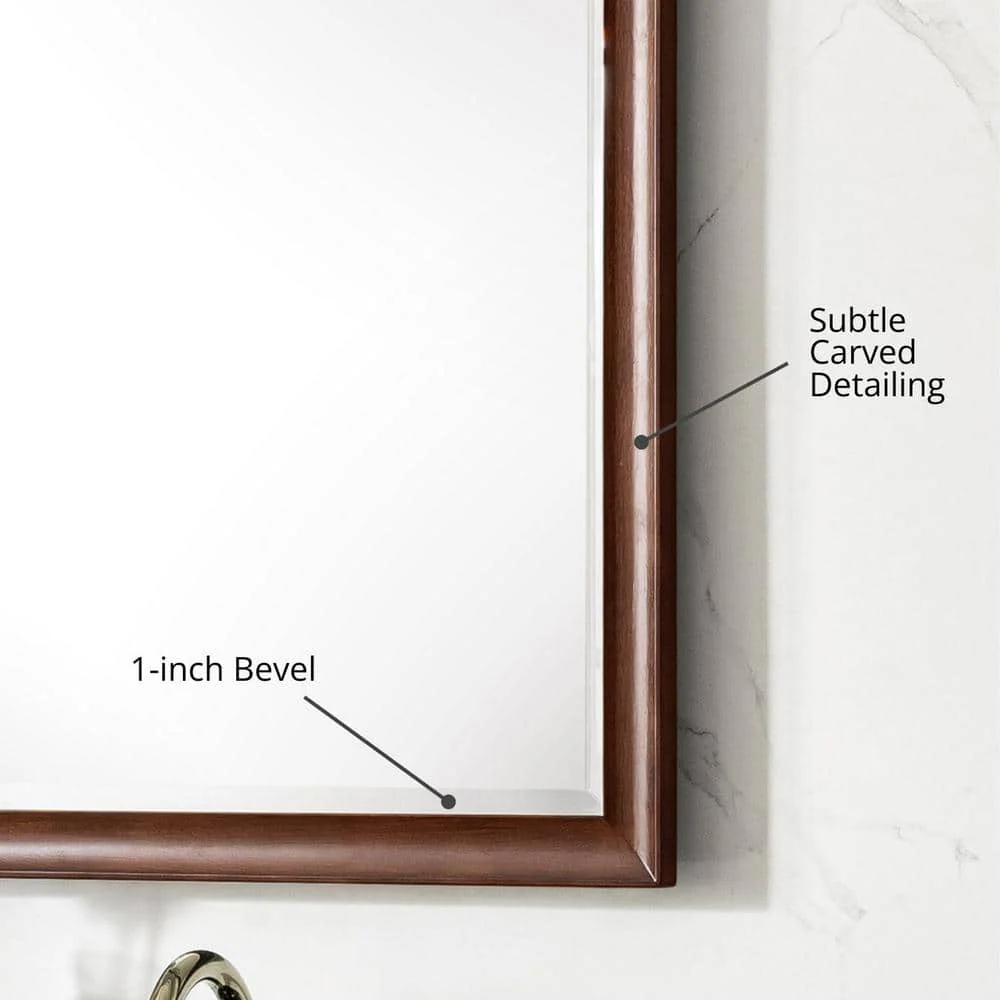 James Martin Vanities Glenbrooke 30" x 40" Rectangular Vanity Mirror in Country Oak - Image 5