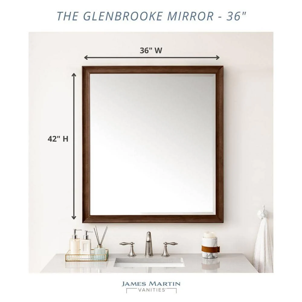 James Martin Vanities Glenbrooke 36" x 40" Vanity Mirror in Smokey Celadon - Image 3