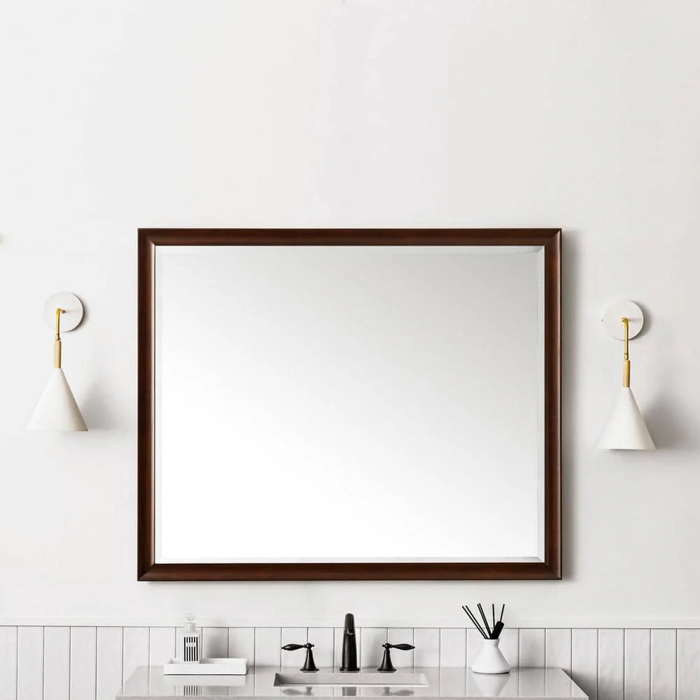 James Martin Vanities Glenbrooke 48" Burnished Mahogany Vanity Mirror - Image 3