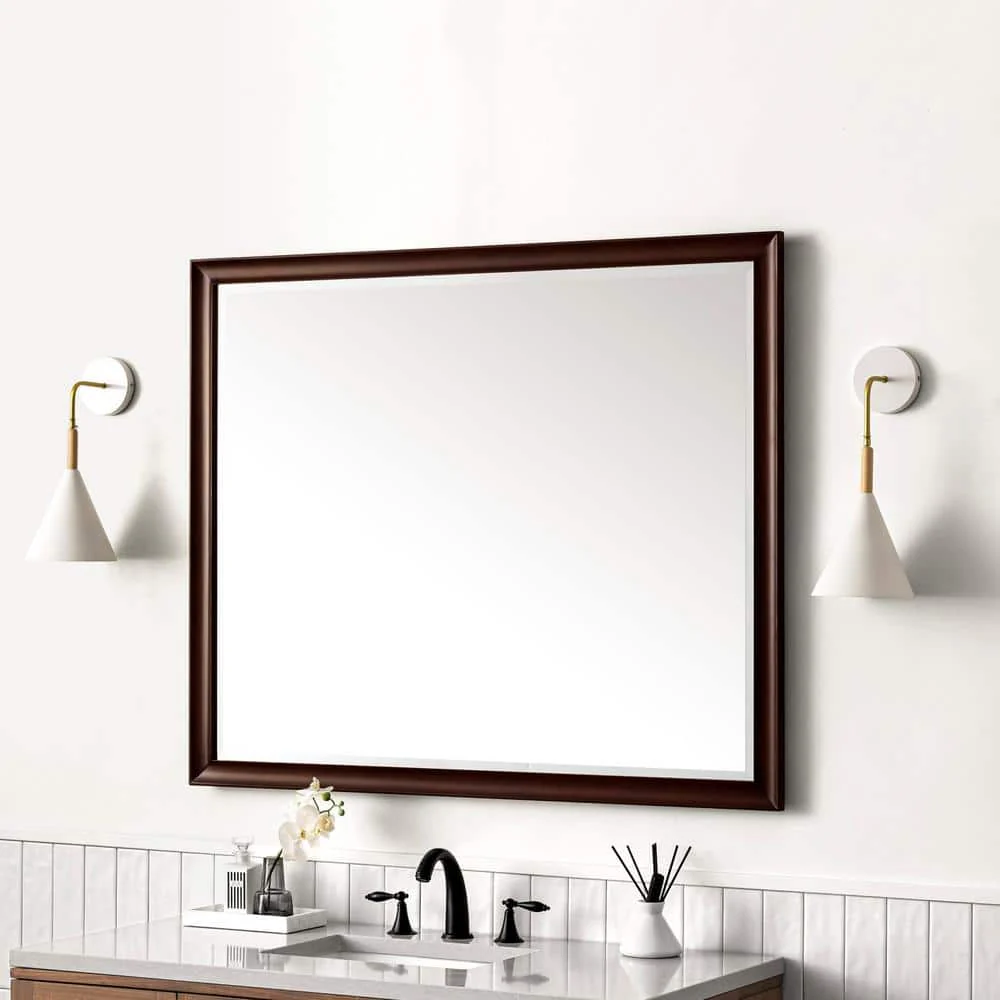 James Martin Vanities Glenbrooke 48" Burnished Mahogany Vanity Mirror - Image 4
