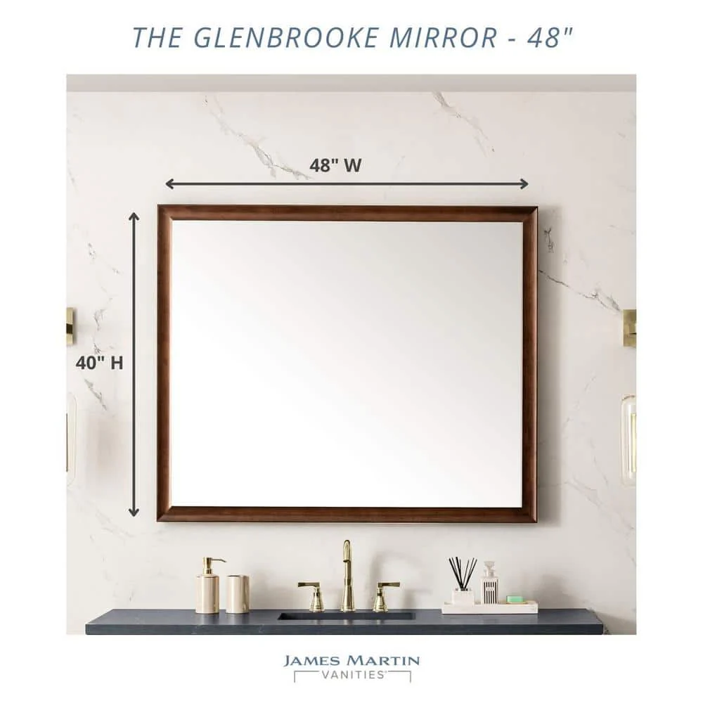 James Martin Vanities Glenbrooke 48" Burnished Mahogany Vanity Mirror - Image 6