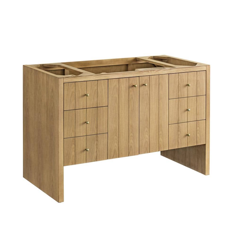 James Martin Vanities Hudson 48" Bathroom Vanity in Light Natural Oak with Quartz Top - Image 2