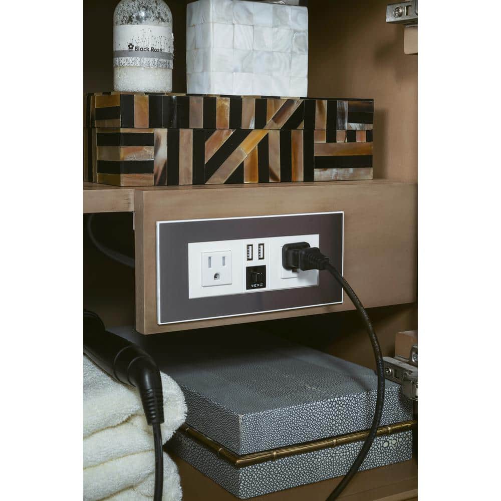 James Martin Vanities Linear 72.5" Double Bath Vanity, Whitewashed Walnut, Glossy White Top - Image 7