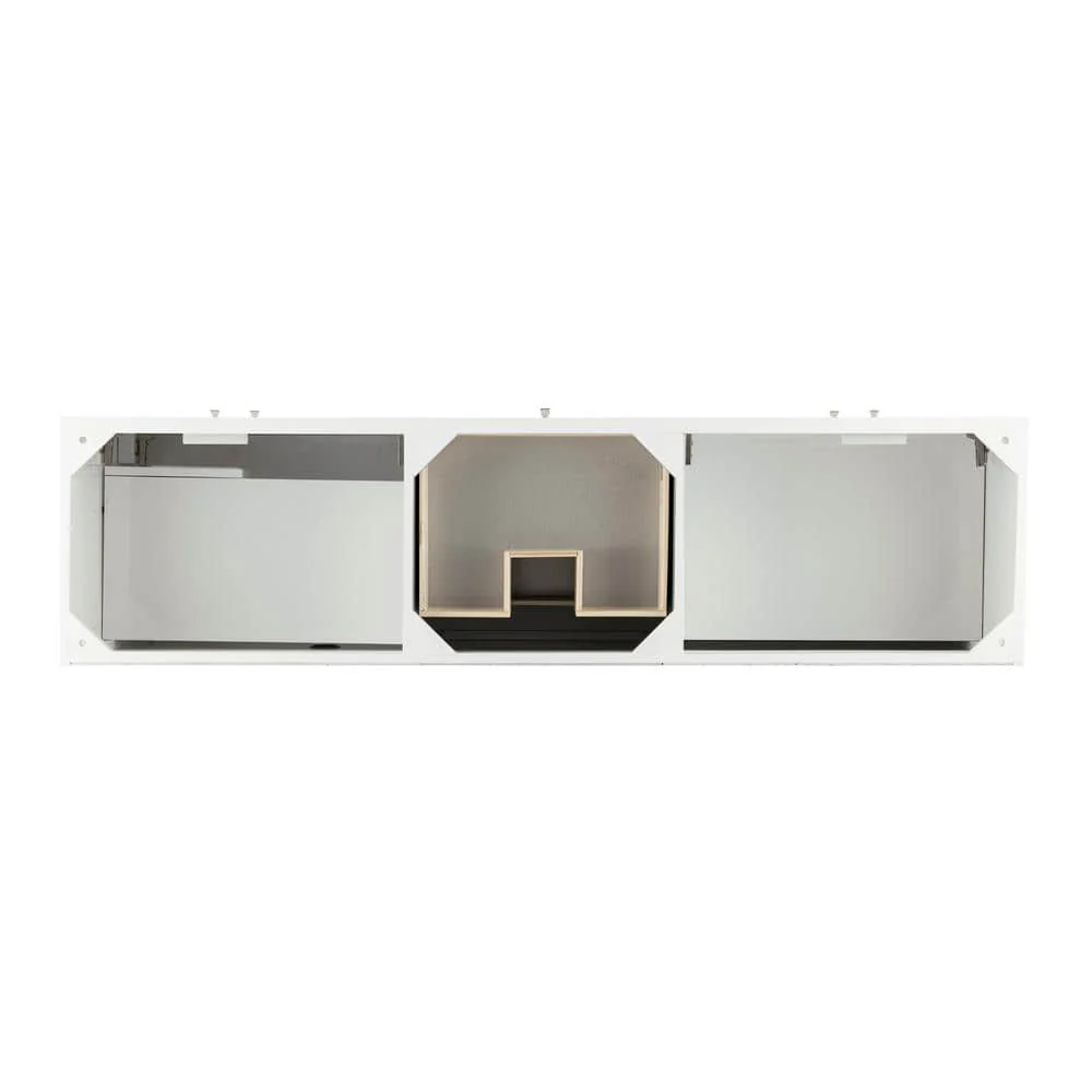 James Martin Vanities Linear 72.50 in. Double Bath Vanity Cabinet, Glossy White - Image 2