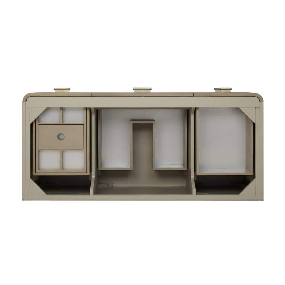 James Martin Vanities Lucian 48" Pebble Oak Bathroom Vanity Cabinet Without Top - Image 4