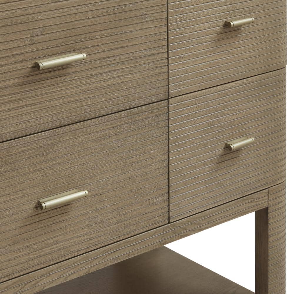 James Martin Vanities Lucian 48" Pebble Oak Bathroom Vanity Cabinet Without Top - Image 5