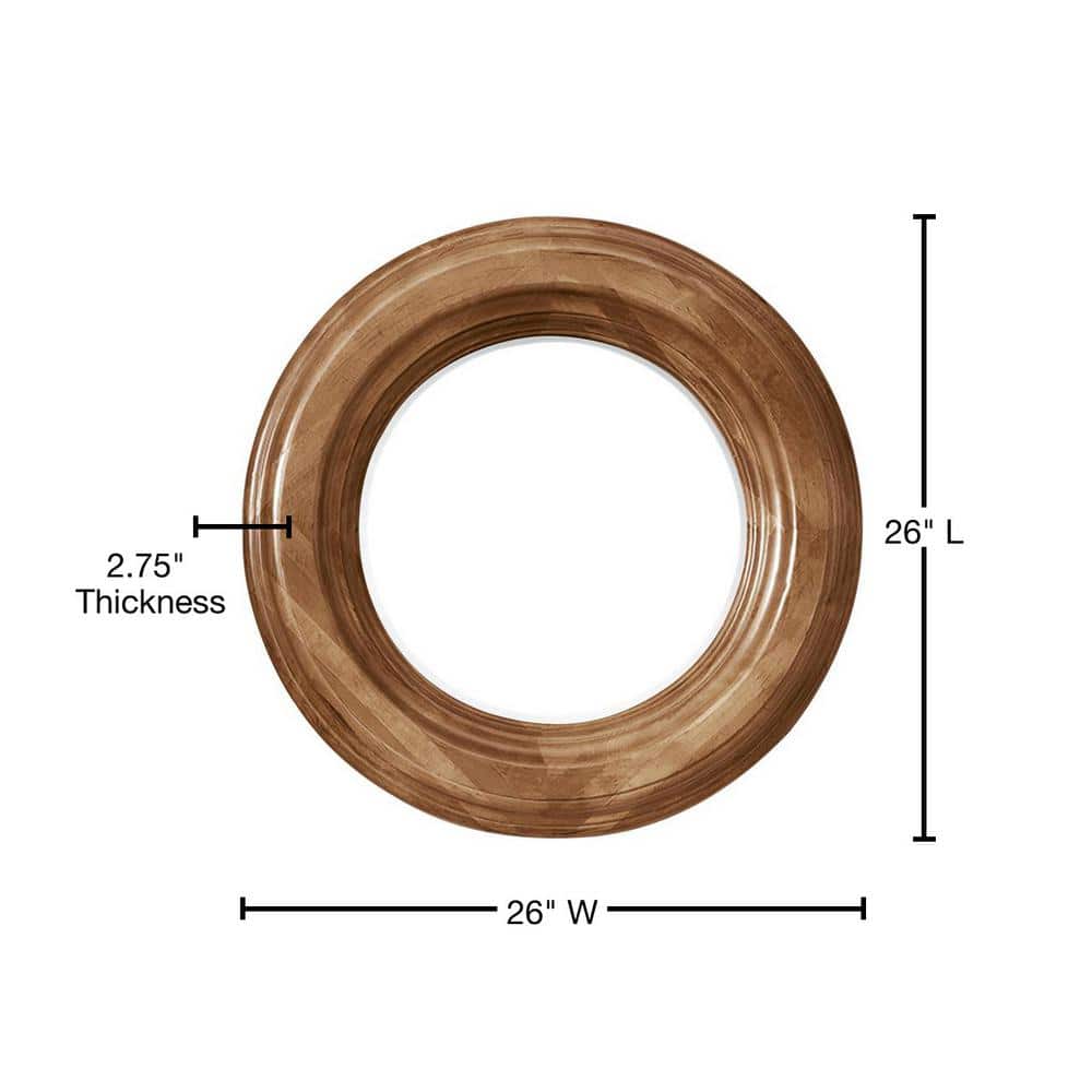 James Martin Vanities Malibu 26" Circular Wall Mirror in Honey Alder - Image 2