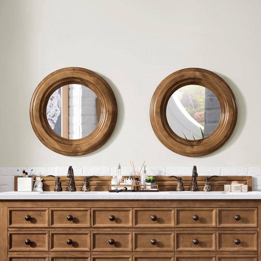 James Martin Vanities Malibu 26" Circular Wall Mirror in Honey Alder - Image 5