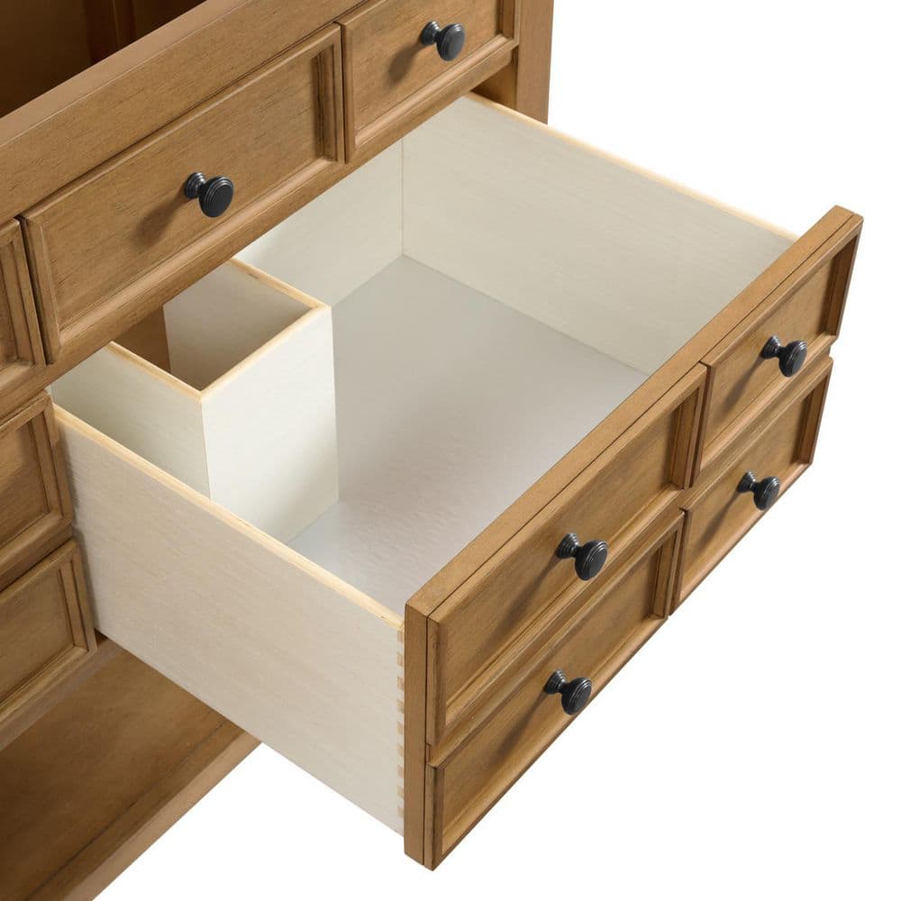 James Martin Vanities Malibu 72" Double Bath Vanity Cabinet, Amber Birch, No Top - Image 5