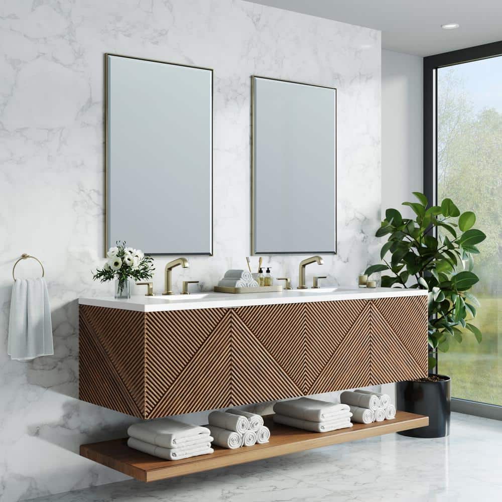 James Martin Vanities Marcello 72" Chestnut Bathroom Vanity with Quartz Top - Image 4