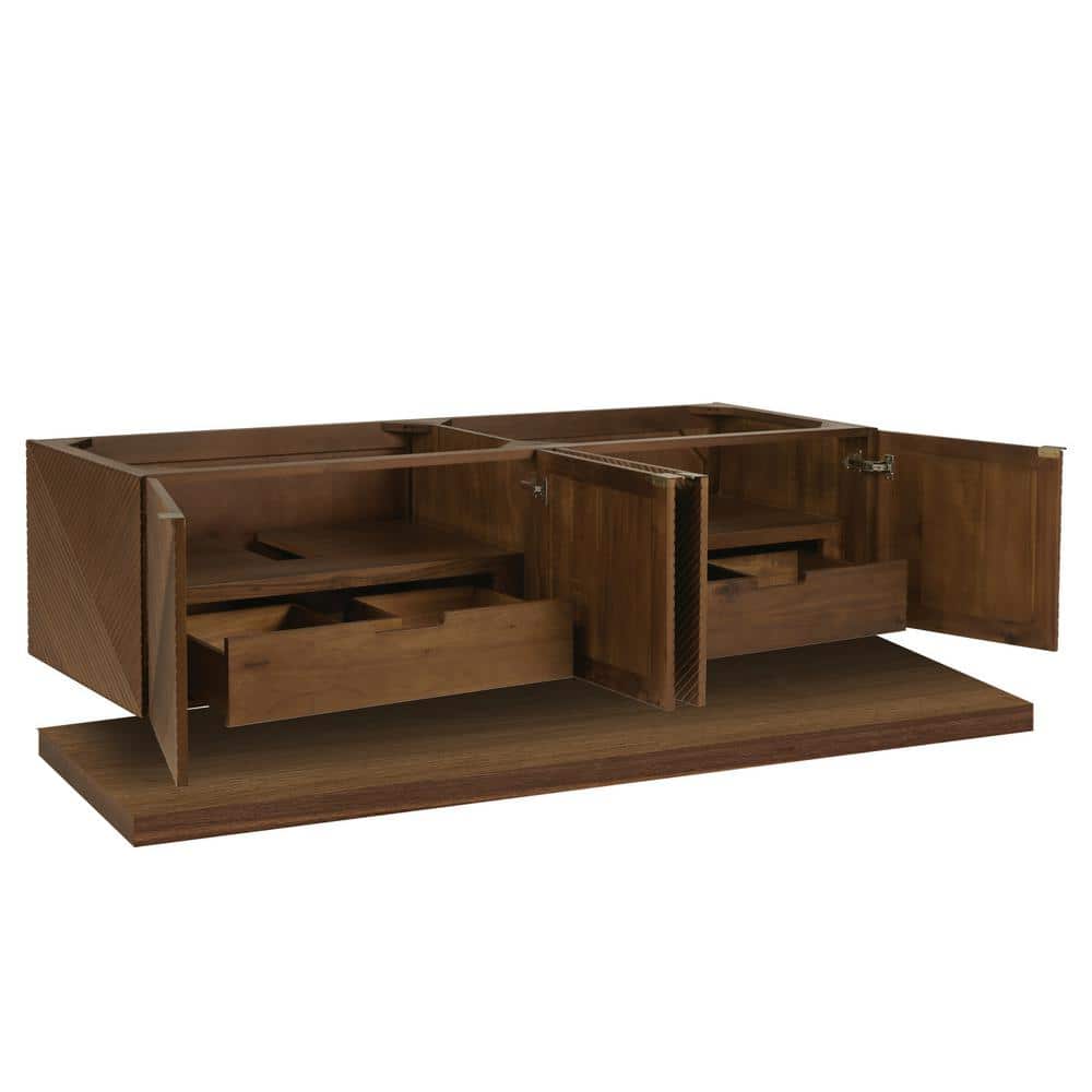James Martin Vanities Marcello 72" Double Bath Vanity Cabinet in Chestnut, Floating Design - Image 2
