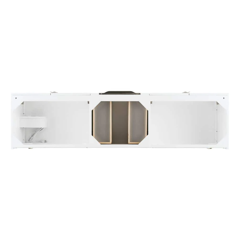 James Martin Vanities Mercer Island 72.5 in. Double Bath Vanity in Glossy White with Solid Surface Top - Image 8