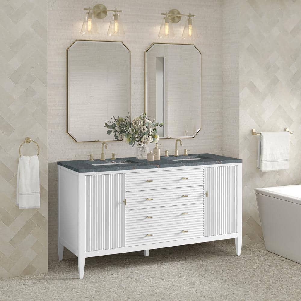 James Martin Vanities Myrrin 60" Double Bathroom Vanity with Parisien Bleu Quartz Top - Image 4