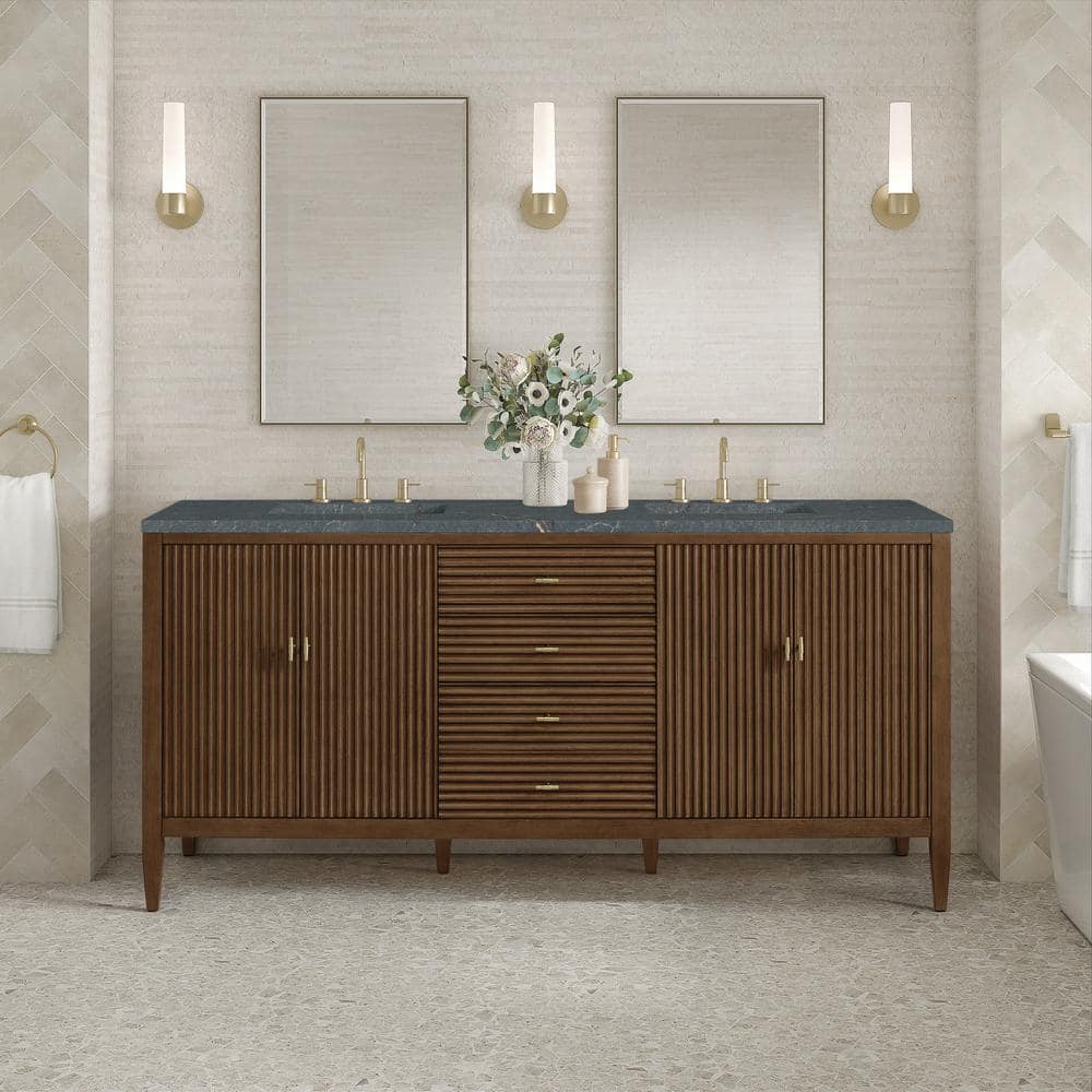 James Martin Vanities Myrrin 72-inch Double Bathroom Vanity with Parisien Bleu Quartz Top - Image 3