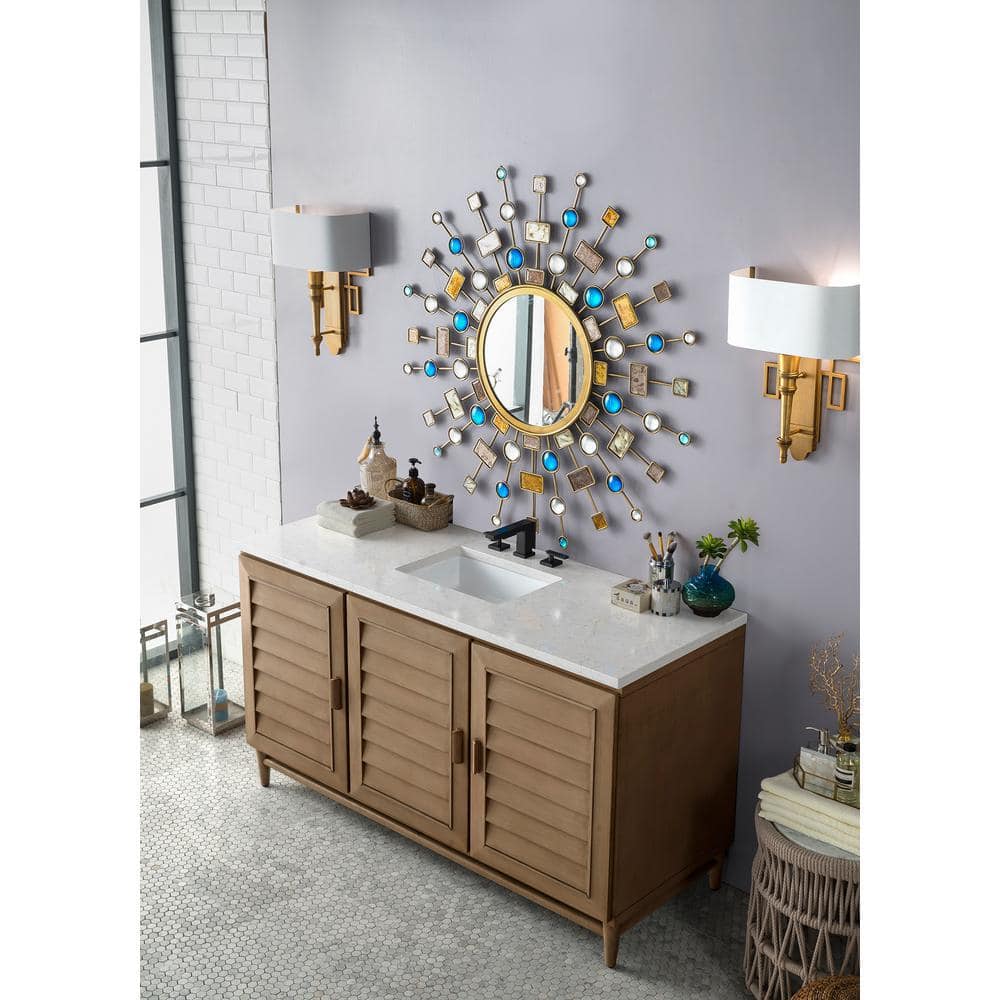 James Martin Vanities Portland 60" Single Vanity in Whitewashed Walnut with Quartz Top - Image 2