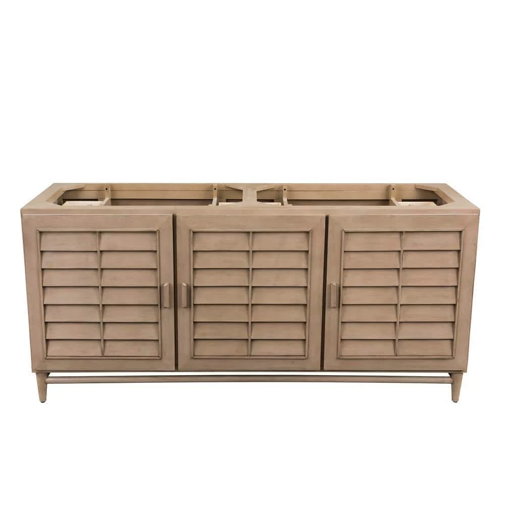 James Martin Vanities Portland 72" Double Vanity in Whitewashed Walnut with Quartz Top - Image 6
