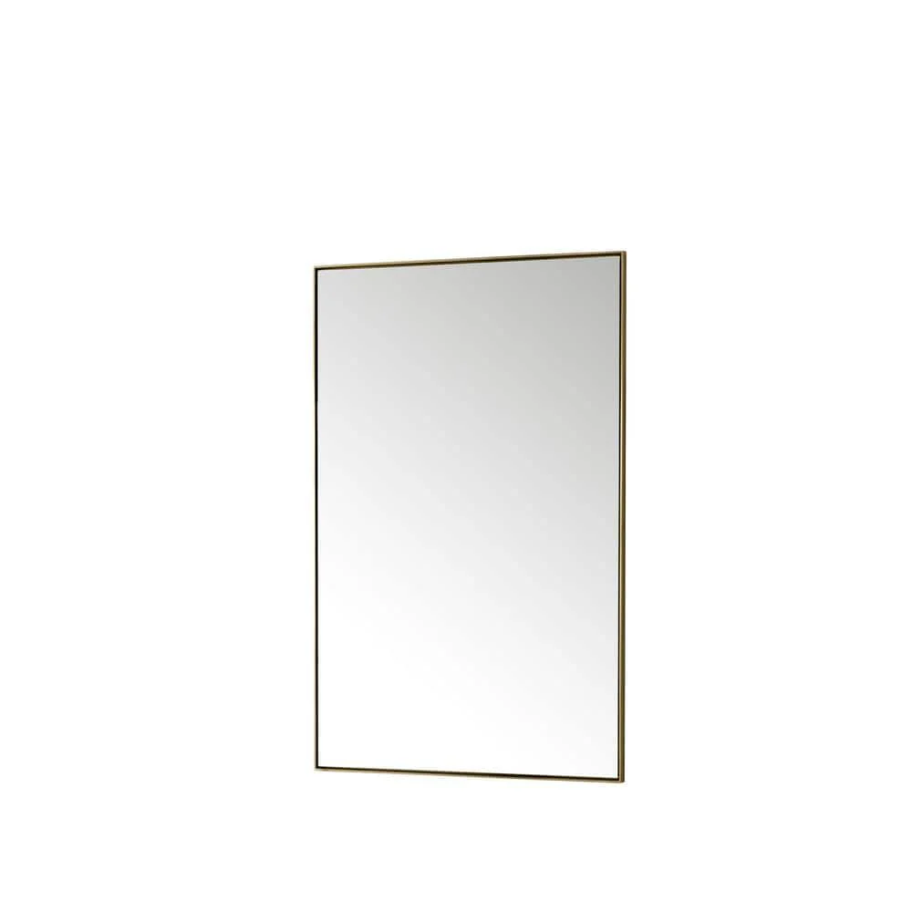 James Martin Vanities Rohe 26" x 40" Rectangular Bathroom Vanity Mirror, Champagne Brass - Image 7