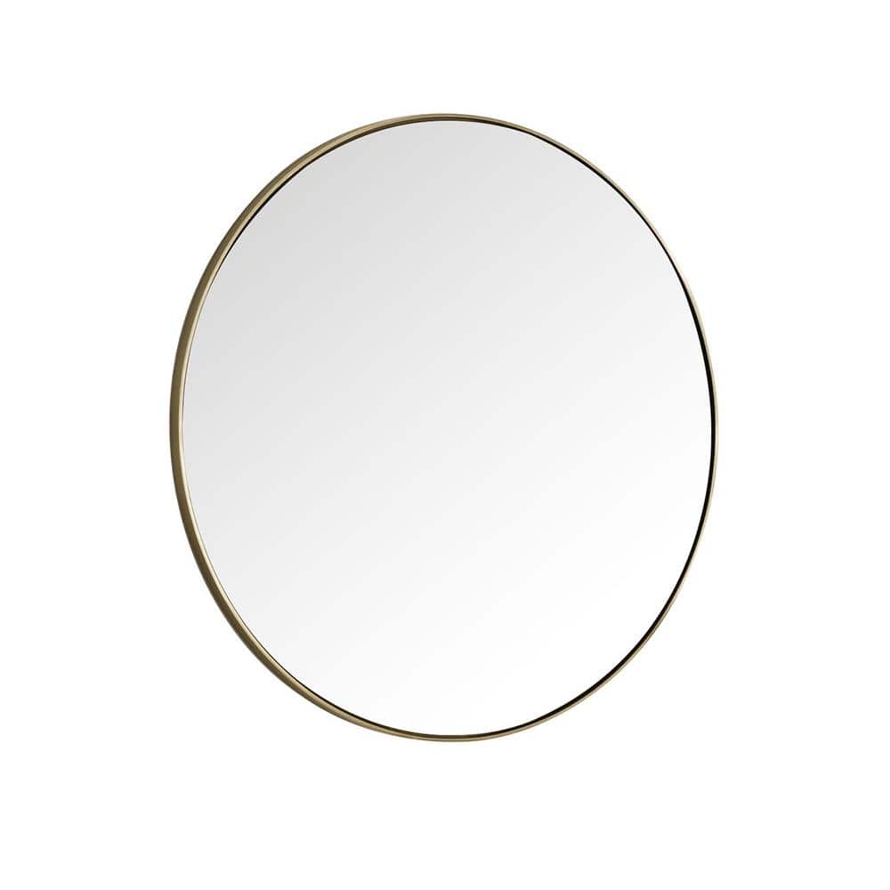 James Martin Vanities Rohe 30" Rectangular Bathroom Mirror, Champagne Brass - Image 3