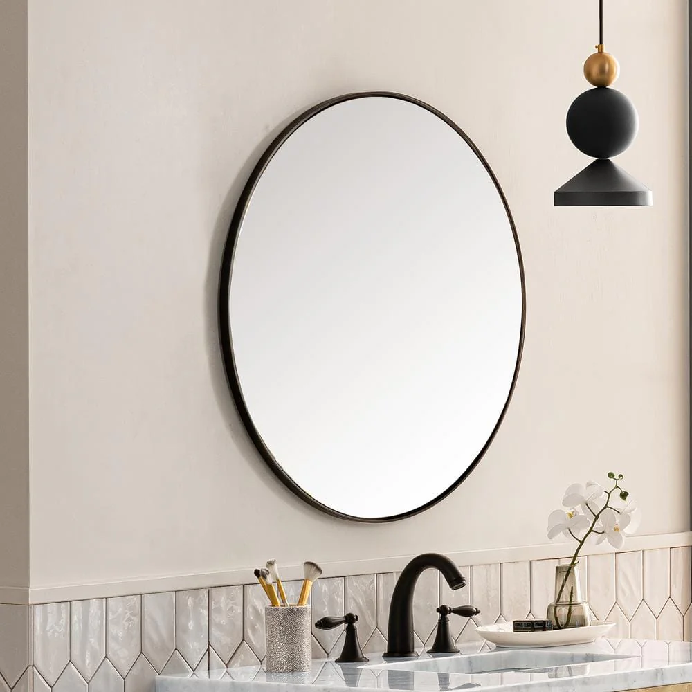 James Martin Vanities Rohe 30" Rectangular Bathroom Mirror, Champagne Brass - Image 4