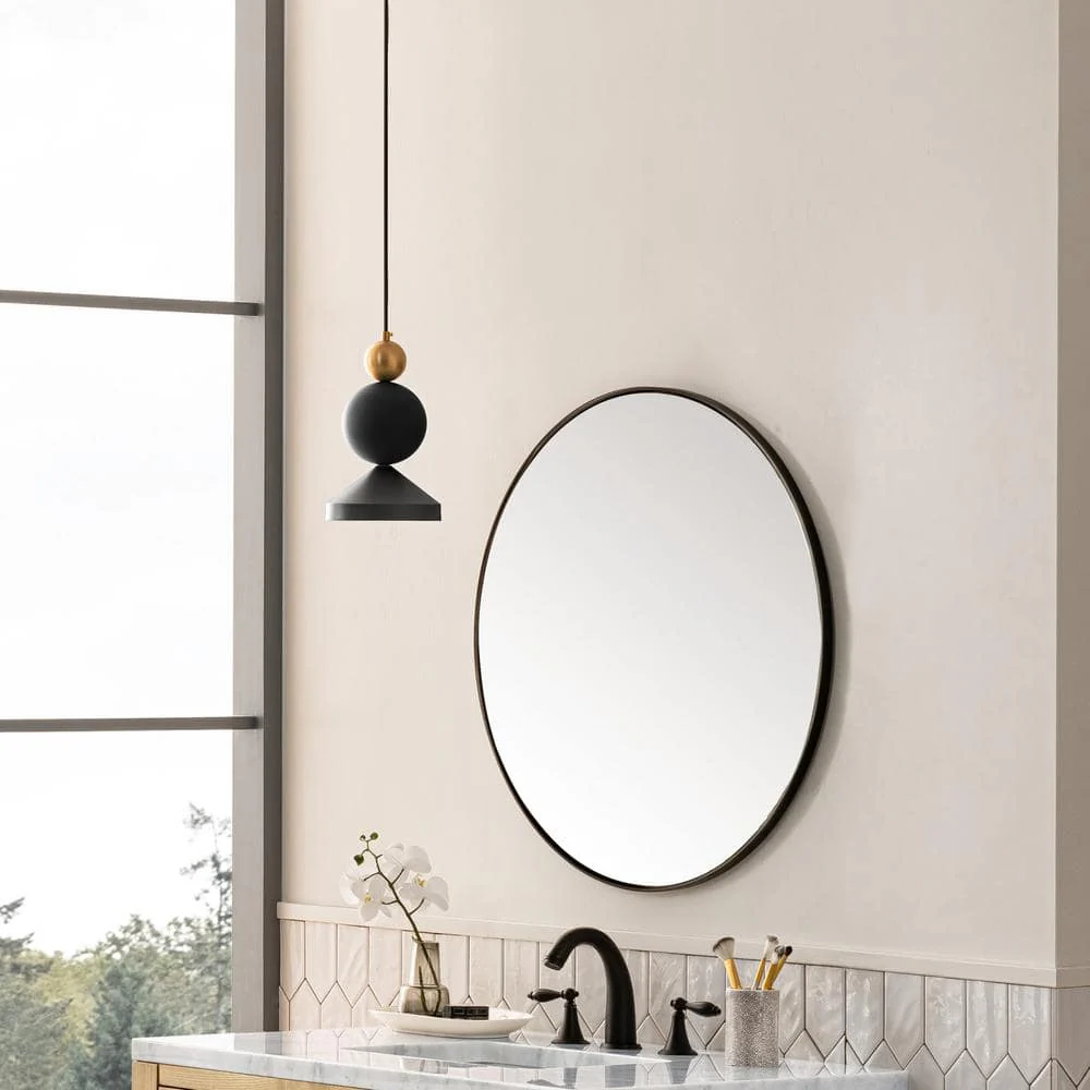 James Martin Vanities Rohe 30" Rectangular Bathroom Mirror, Champagne Brass - Image 7