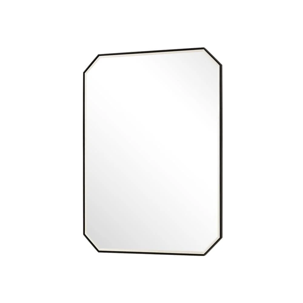 James Martin Vanities Rohe 30x40 Matte Black Rectangular Bathroom Vanity Mirror - Image 2