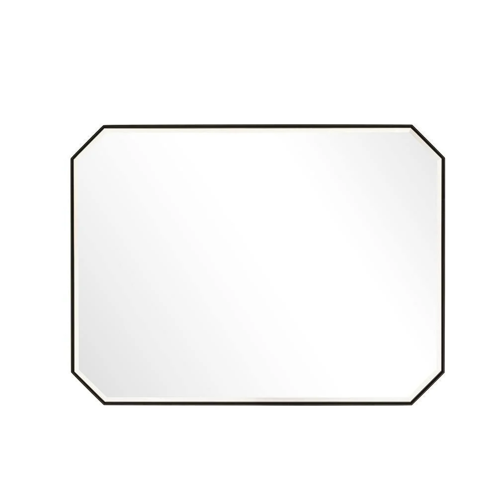 James Martin Vanities Rohe 30x40 Matte Black Rectangular Bathroom Vanity Mirror - Image 3