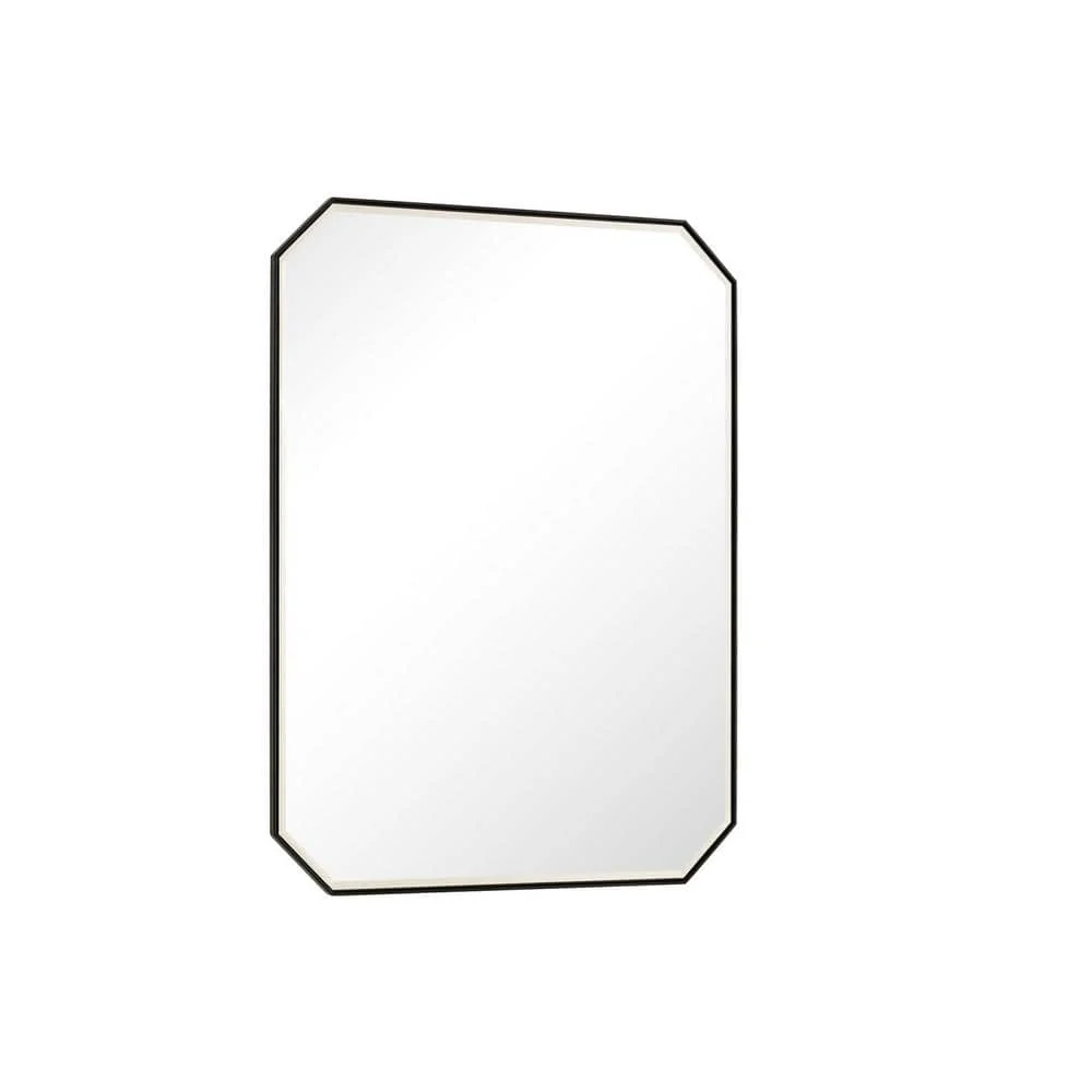 James Martin Vanities Rohe 30x40 Matte Black Rectangular Bathroom Vanity Mirror - Image 6