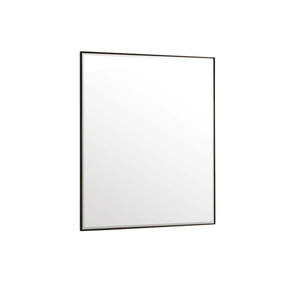 James Martin Vanities Rohe 36" x 42" Matte Black Rectangular Bathroom Vanity Mirror - Image 3
