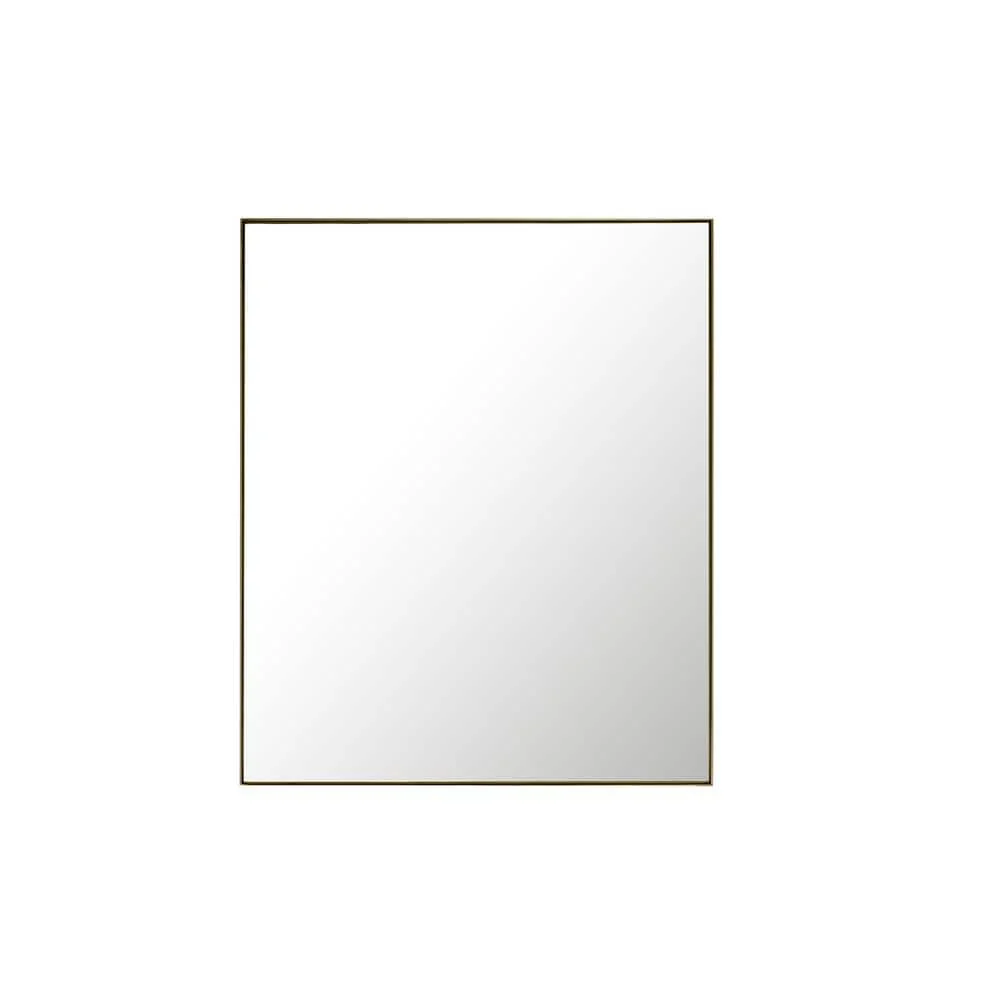 James Martin Vanities Rohe 48" x 40" Champagne Brass Rectangular Bathroom Vanity Mirror - Image 3