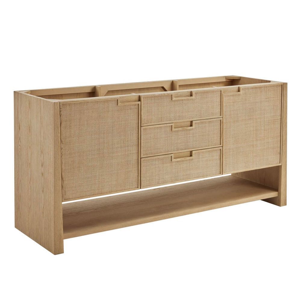 James Martin Vanities Solene 72" Double Bath Vanity Cabinet, Seaside Oak