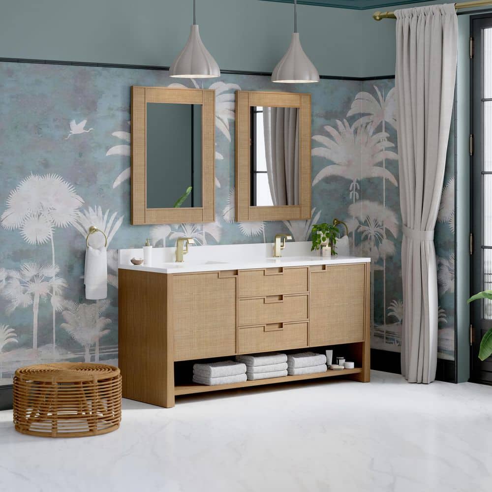 James Martin Vanities Solene 72" Double Bath Vanity Cabinet, Seaside Oak - Image 2