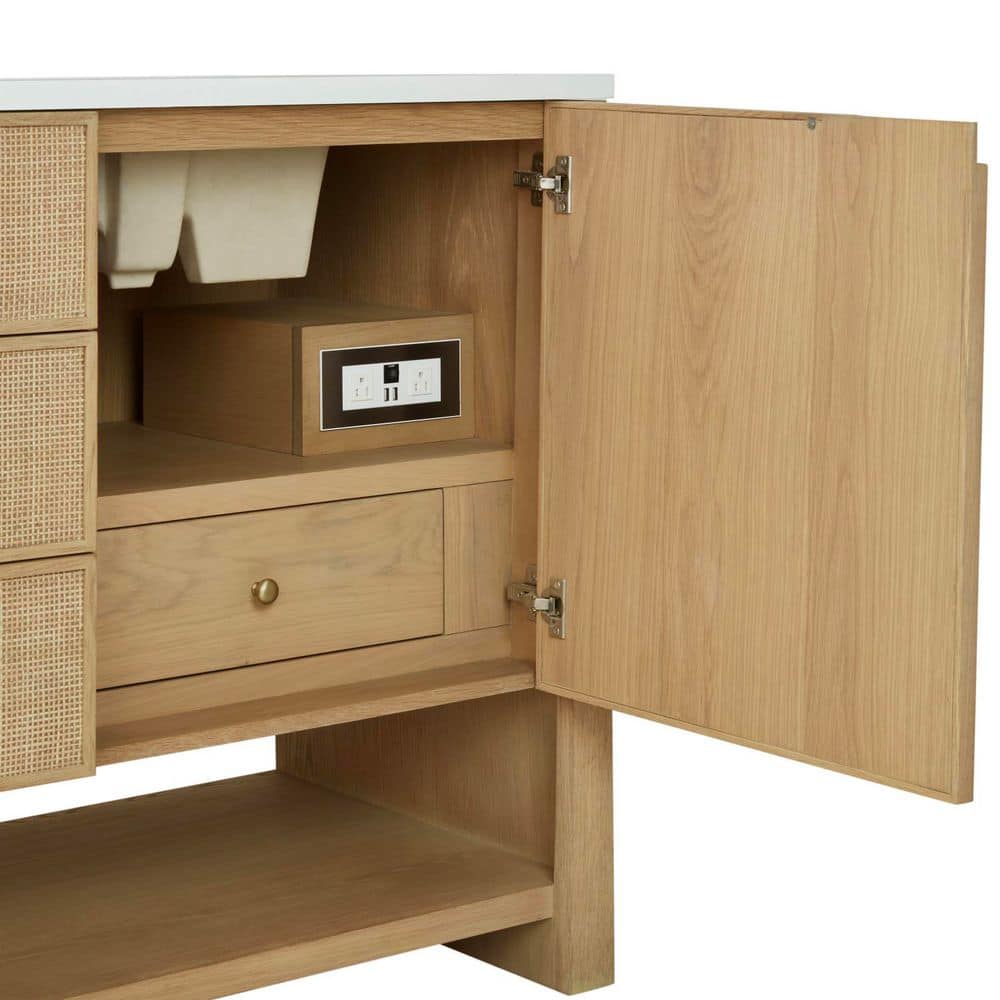 James Martin Vanities Solene 72" Double Bath Vanity Cabinet, Seaside Oak - Image 3