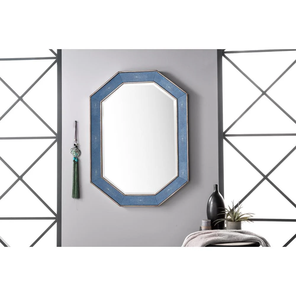 James Martin Vanities Tangent Hexagonal Wall Mirror, 30x41, Delft Blue - Image 2