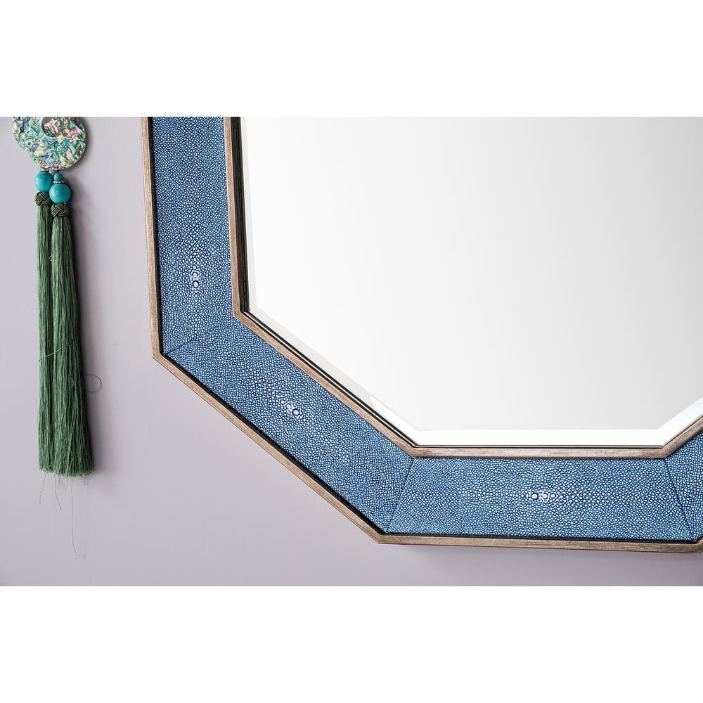 James Martin Vanities Tangent Hexagonal Wall Mirror, 30x41, Delft Blue - Image 3