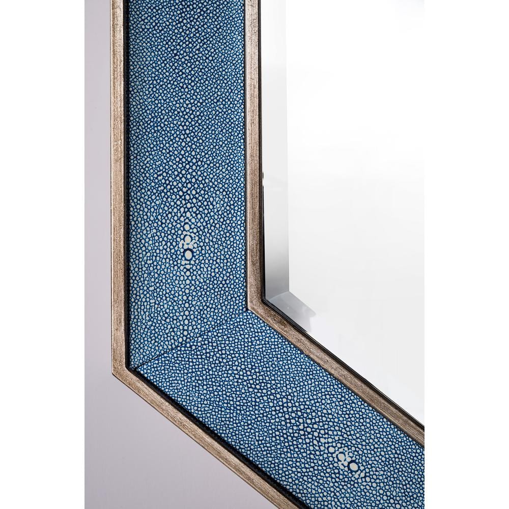 James Martin Vanities Tangent Hexagonal Wall Mirror, 30x41, Delft Blue - Image 4
