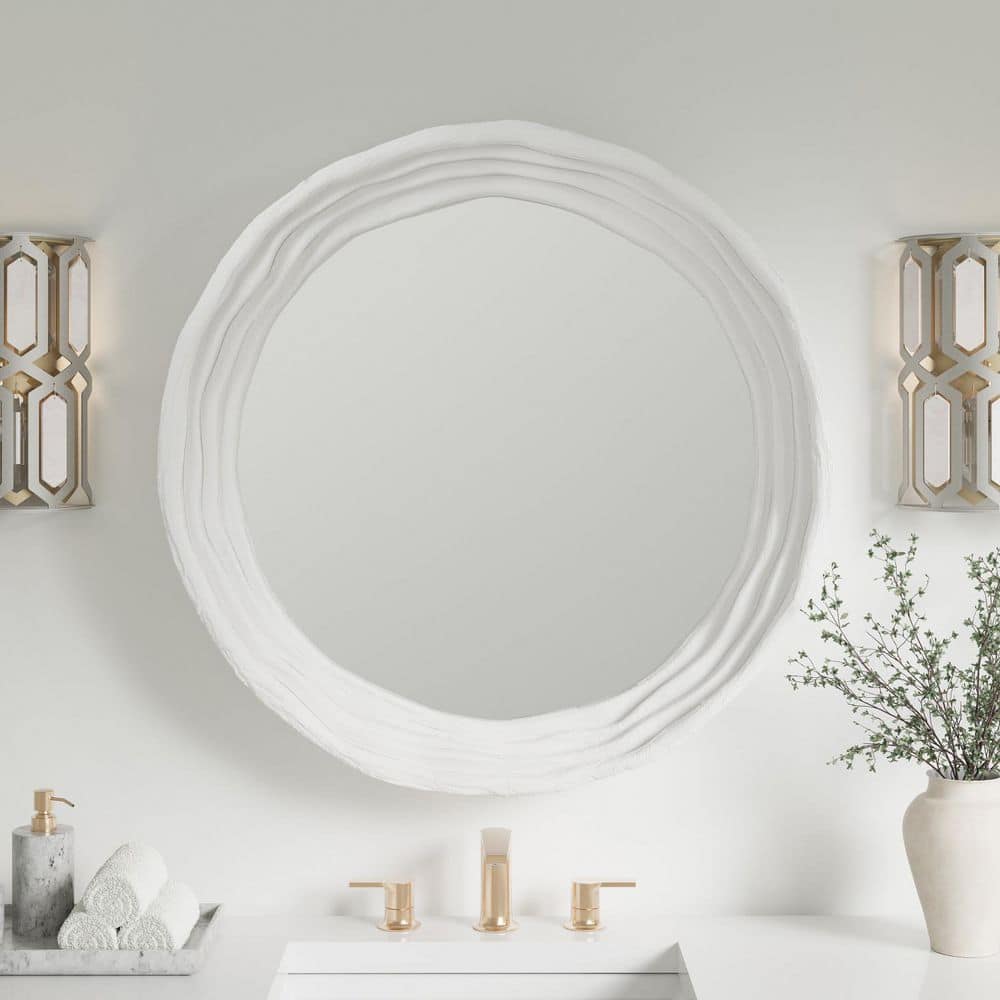James Martin Vanities Terra 30" Limestone Framed Bathroom Vanity Mirror - Image 3