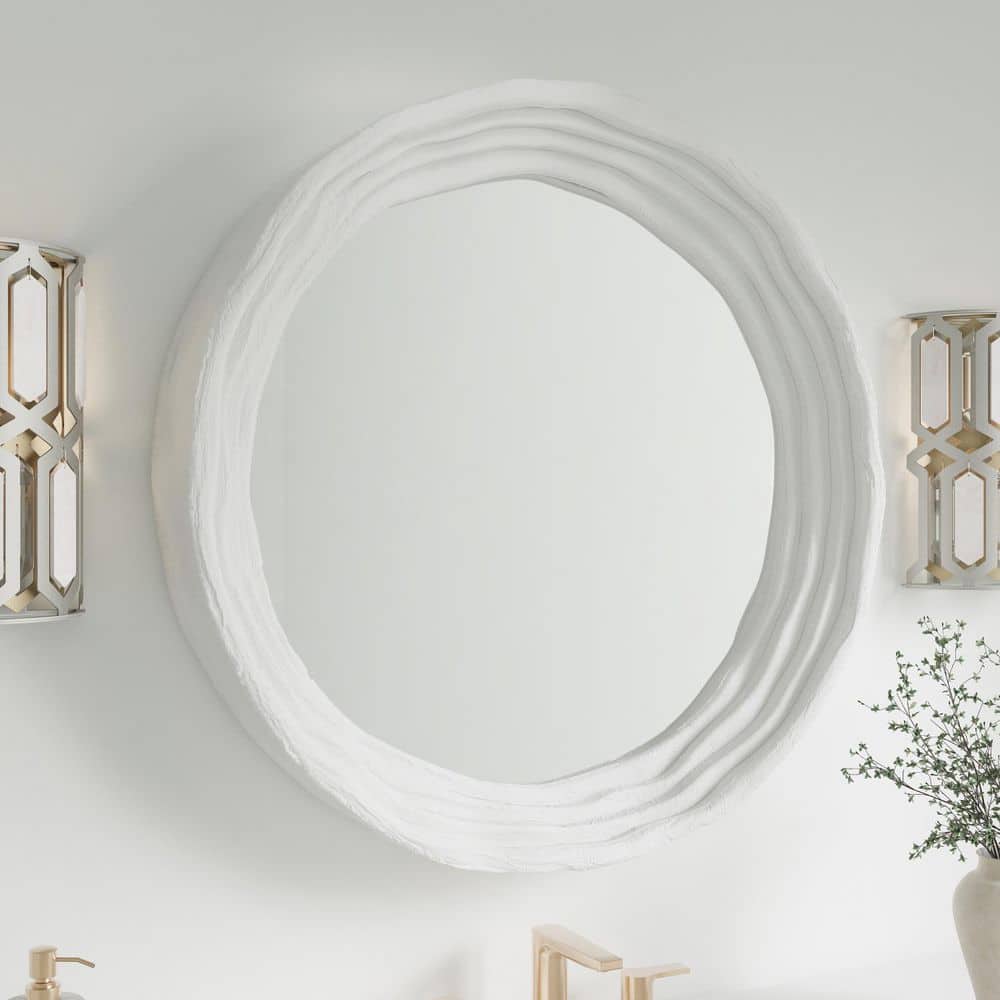 James Martin Vanities Terra 30" Limestone Framed Bathroom Vanity Mirror - Image 4